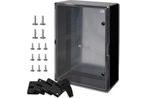 Caja de montaje en pared Caja IP65 Caja industrial Caja vacía Plástico ABS vacía Placa de montaje de la caja Cierre Serie BOXEXPERT Fleet Varios tamaños Negro transparente (500x400x240mm)