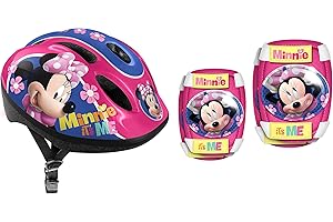 STAMP - HELM mit einstellbaren Tailleneinstellungen + ELLBOGEN und KNIESCHÜTZER - MINNIE