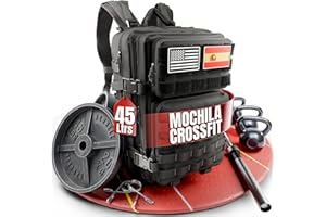 SPARTANFY | Mochila Crossfit Hombre 45L | Mochila Táctica Militar Impermeable para Gimnasio, Senderismo, Viaje, Montañismo | Mochila Grande Resistente con Sistema MOLLE