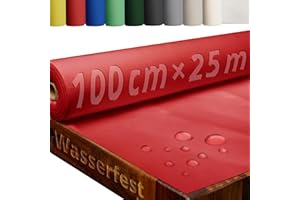 ‎DECOHOMETEXTIL HEIMTEXTILMANUFAKTUR Tischdecke Rolle Tischdeckenrolle Vliesstoff Vlies Rot 1 x 25 m 80g/m² abwaschbar wasserabweisend
