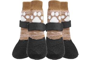 KOOLTAIL rutschfeste Hundesocken – Outdoor-Hundeschuhe wasserdichte Hundeschuhe Pfotenschutz mit Gurt Traktionskontrolle für Hartholzböden