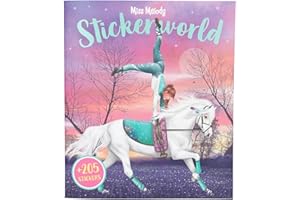 Depesche Cartoon 11499 Miss Melody Stickerworld Album 24 Pages de Grands Motifs et 205 Autocollants à décorer, Multicolore