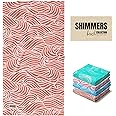 SHIMMERS Beach Towel - Extra Large (100x180cm) Double Sided Print 400GSM Thick Microfiber Suede Quick Dry Oversized XL Big Towels Swimming Sun Lounger Adults Kids Yoga Camping Chair Pool (Orange)