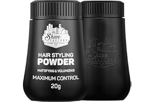The Shave Factory Hair Styling Powder 20g Styling Powder Wax, BLACK