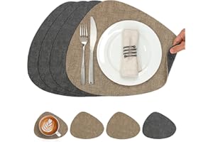 Chitomars Manteles Individuales y Posavasos, Doble Cara Salvamanteles Individuales Antideslizantes Manteles Individuales Lavables Plastico Individuales Mesa Resistentes al Calor