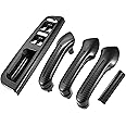 X AUTOHAUX 1 Set Interior Left Right Window Switch Panel Bezel Door Handle Trim Set for VW Jetta MK4 1999-2004