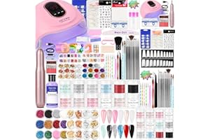 MAJOR DIJIT Kit Ongle Acrylique Complet En Gel Avec Lampe Uv 36w,Fraises à électriques,Poudre Acrylique Pour, Beaucoup de décoration manucure,Extensions D'Ongles En Gel