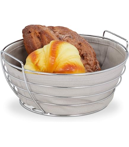 Kesper Cestino per pane e frutta, nero, tessuto, metallo | FindTheDeal