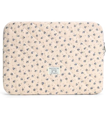WONDEE Laptoptas tot 35,6 cm (14 inch), kersenkleur, etnische stijl, gevoerd en versterkt met ritssluiting