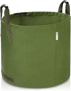 Sac De Jardin Indéchirable 125 L - Tissu Toile Militaire - Poignées Renforcées - Lavable, Pliable