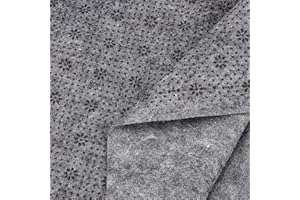 ‎OLYCRAFT OLYCRAFT Rutschfestes Endträgertuch 2x2 m Grau - Rutschfestes Primäres Tufting-Tuch Trägerstoff Mit Pflaumenblütenmuster