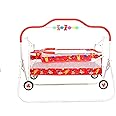 BABYBLESSING Baby Cradle with Swing and Mosquito Net | with 4 Wheels | Foldable & Movable | Sturdy and Safe | Durable | Jhulla | Palna | with Hanging Hammock | 0-15 Months | Red, Iron