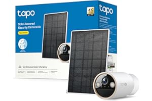 Tapo C460 Kit Solar Cámara de Vigilancia Exterior Starlight Color Visión Nocturna Dual Banda WiFi Base Magnética Grabación MicroSD Cifrada Detección de IA Batería de 10000 mAh, Cámara 4K 8MP