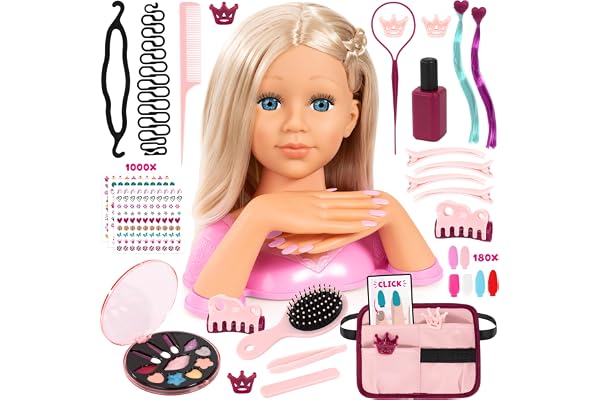 Bayer Design 90090AA Charlene Magic Nails tête à Coiffure et de Maquillage avec Mains et Ongles, Maquillage, Accessoires pour Les Cheveux, Autocollants, 30 cm