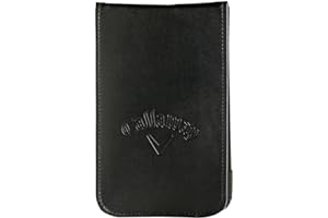 Callaway Läder Golf Scorecard Hållare, Svart, 17,8 cm x 10,8 cm