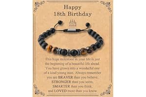 LynixTrade Gifts for 18 Year Old Boys, Tiger Eye Bracelet for Son Grandson Brother Nephew Friend Boys Birthday Decoration Gifts for 18 Year Old with Box