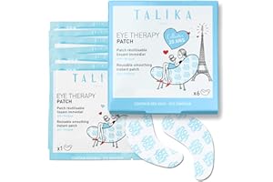 Talika Eye Therapy Patch Refill - Instant Smoothing Eye Patch - Eye Masks for Dark Circles and Puffy Eyes - Reusable Under Eye Patches - Immediate Effect - 6 Pairs of Eye Patches