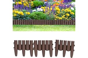 Deuba 8x 8 Pz Recinto Aiuole 17,92m Prato Cornice Decorativa Giardino Recinzione Paletti Bordatura Palizzata