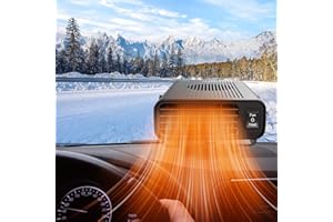 Chaohua Auto Heizung, 12V 120W Auto Heizlüfter, 2 in 1 Heizung & Kühlung Tragbarer Auto Lüfter mit Zigarettenanzünder, Autoheizung Defroster Demister mit 360°Drehbarer Basis