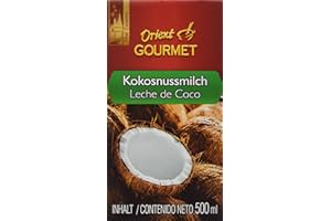 ORIENT GOURMET Kokosnussmilch – Cremige Milch mit typischem Kokosgeschmack – Authentisch thailändische Küche – 4 x 500 ml