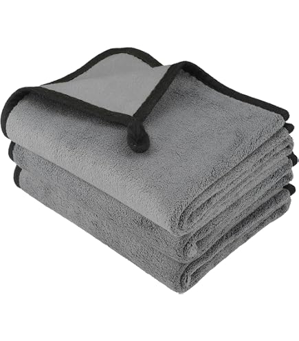 BW&HM Chiffon Microfibre Voiture | Lot De 3 | 40x60cm | Super Absorbant | Sans Rayures | Détailing Auto/Moto