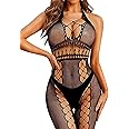 RSLOVE Sexy Lingerie for Women Mesh Bodystocking Fishnet Bodysuit Babydoll Nightwear