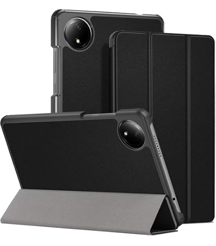 Coque CAUHENYEE Pour Xiaomi Redmi Pad SE 8.7 (2024) - Avec Protecteur D'Écran, Support Vertical - Noir
