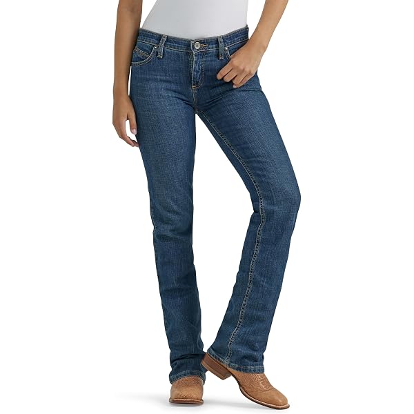 Ariat Jeans Donna R.E.A.L. Mid Rise Straightcut – Modello Rainstorm – Taglia 30 XLong – 92% Cotone