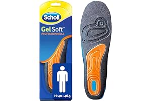 Scholl Semelles GelSoft Chaussures Homme Professionnelles Pointure de 40 à 46,5 - 1 paire