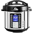 Mr. Butler RoboChef, 6 Ltr, 1000W, 9-in-1 Multi-Use Automatic Electric Pressure Cooker With Smart Lid, Stainless Steel Pot, 14 Pre-Set Cooking Functions, Pressure Cooker, Slow Cooker, Black & Silver