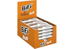 BiFi Roll Turkey, Salamino a Base di Carne di Tacchino Avvolto in Un Panino, Snack da Gustare in Viaggio, in Ufficio, Quando fai Sport, Con Pepe, Coriandolo e Aglio, Confezione da 24 (24 X 45 g)