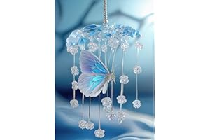 QENSPE Diamond Painting Cristallo Fiori Farfalle, Kit per Diamond Painting 5D Speciale, Pittura Diamante Fai da Te, Diamond Painting Kit Diamond Painting Bambini, Decorazione per Casa e Pareti 30x40cm