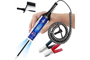 BOAK Automotive Test Light,3-60V DC Bidirectional Voltage Circuit Tester with Voltage Display&Illumination,Fuse Tester with Voltmeter,Voltage Tester Electric Test Pen,Continuity Test.