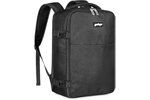 YOKGO Reiserucksack Rucksack Handgepäck Flugzeug 40x20x25 CM 20L Für Ryanair Untersitz Reise, Tasche Mit Nassfach, 14,4 Zoll Laptop Kabinentasche Backpack Für Weekender,Business, Arbeit (Schwarz Neu)
