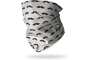 Ruffnek MOUSTACHE DESIGN Multifunctional Snood Tube Scarf Neck warmer for Men - ONE SIZE