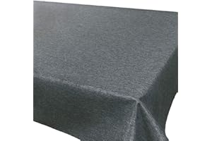 Tischdeckenshop24 Tischdecke WIEN anthrazit Premium, schmutzabweisend, ganzjährig, rechteckig 140x220 cm