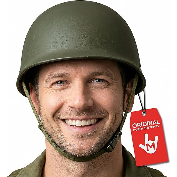Nicky Bigs Novelties Morph Military Helmet, US Army Helmet, WW2