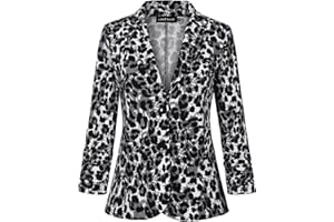 MINTLIMIT Blazer décontracté à manches 3/4 avec poches et boutons pour femme