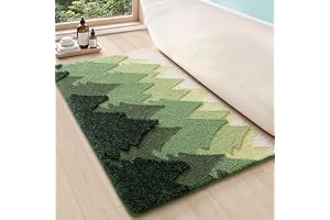 DEXI Badrumsmatta 60 x 110 cm, Halkfria Mjuka Badmatta Absorberande, Tvättbar Badrumsmattor för Duschgolv, Badkar, Badrumsdek