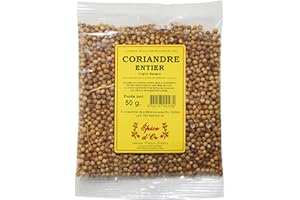 Graines De Coriandres 50g - Epice d'Or, 100% Naturelles, Végétales et Sans Conservateurs