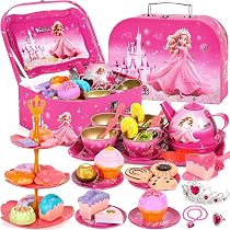 14-delige Houten Theeset Voor Peuters – Rollenspel Thee Servies, Middagthee Speelgoed, Ideaal Voor Verjaardagen En Feestjes