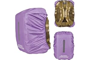 Elitex Training Funda para Lluvia para Mochila Táctica de 25L/45L, Cubierta Protectora con Tira reflectante para la noche (45L, Lavanda)