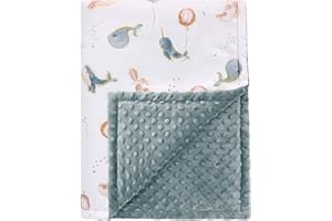 amo nenes Couverture Douillette pour bébé Couverture Chaude pour l'hiver Couverture en Coton à Trois Couches Couverture pour bébé Couverture de Poussette Couverture pour Nouveau 110 x 140 cm Baleine