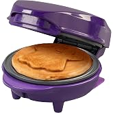 Bestron Mini waffle iron with special plate "Geist", waffle size: &Oslash; 10 cm, ideal size for children, birthday or as a gift, wa