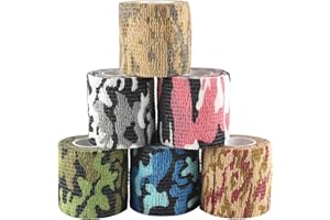 Larcele 6 Bände Selbstklebende Bandage Multifunktions Klebeband Zufällige Tarnung ZZTXBD-03 (Zufällige Tarnung,5cm*4.5m)