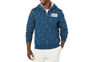 Amazon Essentials Disney | Marvel | Star Wars Men's Sherpa-Lined Full-Zip Hoodie Sweatshirts
