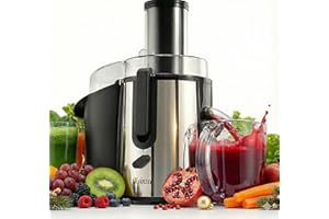 ‎TWINZEE Twinzee 850 W Entsafter für Gemüse und Obst – Elektrische Saftpresse mit 2 Geschwindigkeitsstufen und großem Einfüllschacht (75 mm) – Juicer Machine