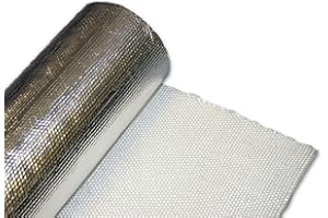 Thorne Exhaust/Engine Turbo Heat Shield Wrap Mat 1m x 500mm - Aluminised glass fibre cloth