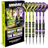 WINMAU | Darts Michael 'MvG' Van Gerwen Vs Simon 'The Wizard' Whitlock | Double Set | 22g Brass Steel Tip with Feathers and S