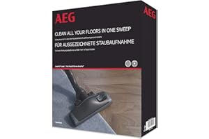 Aeg 9001670653 Vario 7000 Bocchetta Aspirapolvere Combi, Connessione Ovale Aeropro da 36 mm, Nero